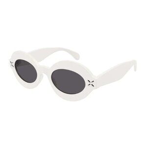 NEW AZZEDINE ALAIA SUNGLASSES AA0059S 002 IVORY WOMEN OVAL EYEWEAR